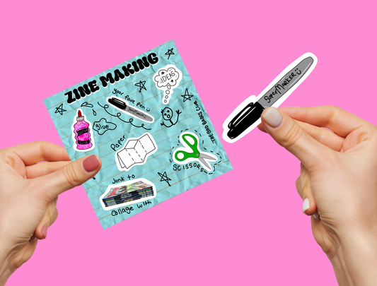Zine Making Sticker Sheet