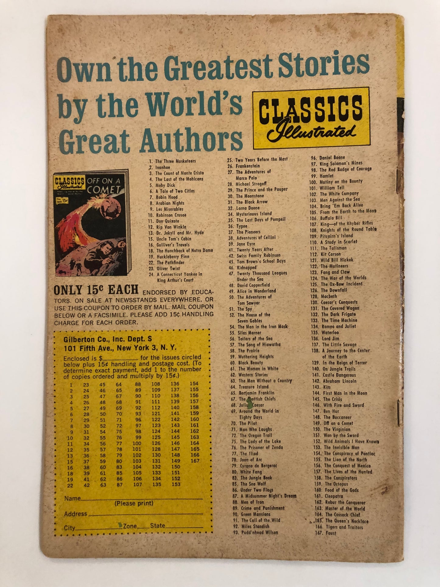 Classics Illustrated #104 Bring ‘Em Back Alive