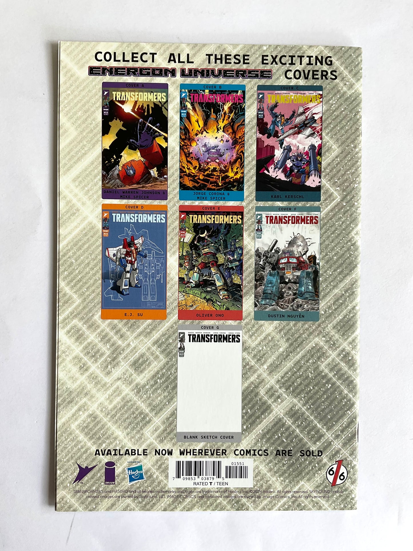Transformers 616 Comics Silva Connecting Variant #15