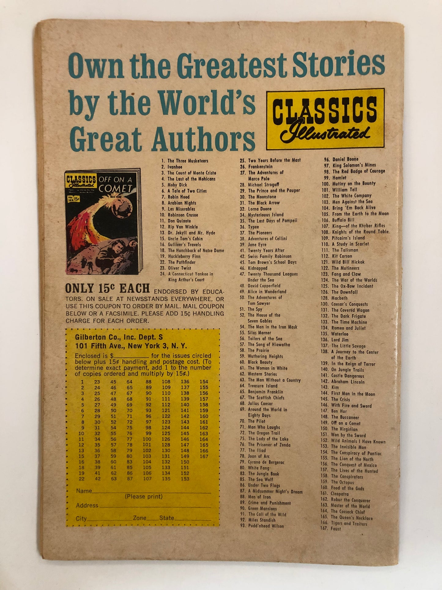 Classics Illustrated #164 The Cossack Chief