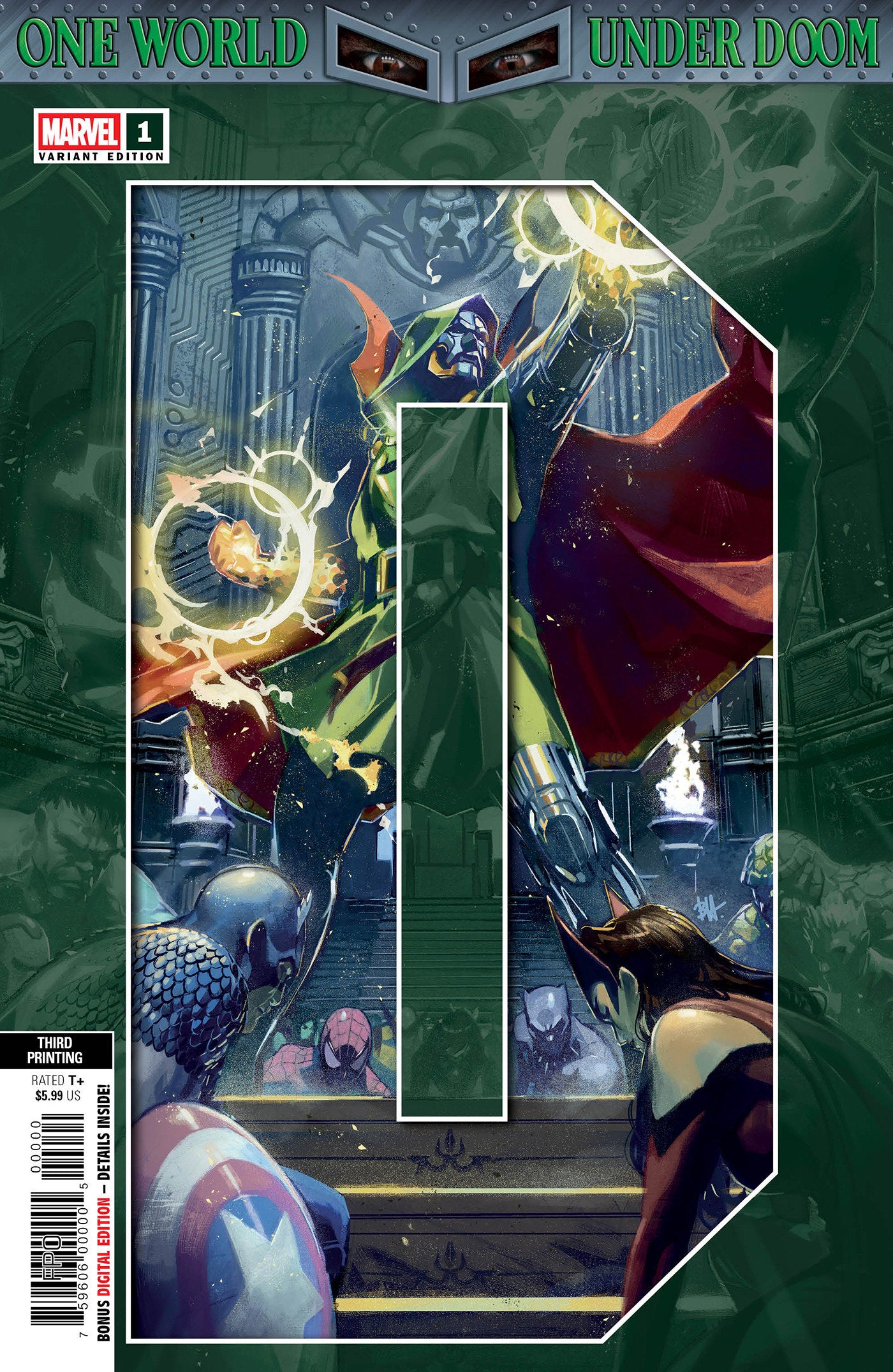 One World Under Doom #1 Ben Harvey 3RD Printing Variant