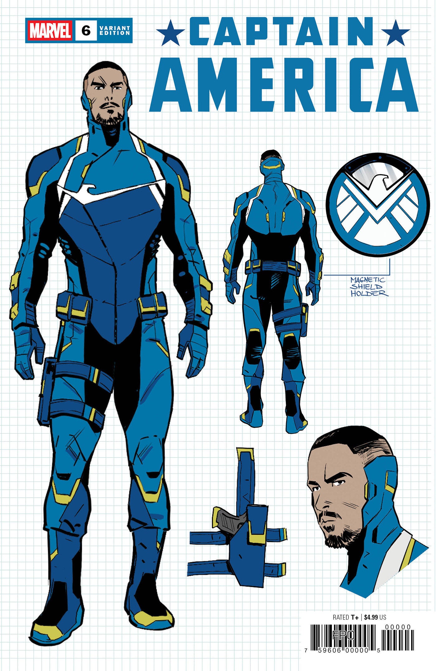 Captain America #6 Valerio Schiti 1:10 Design Variant