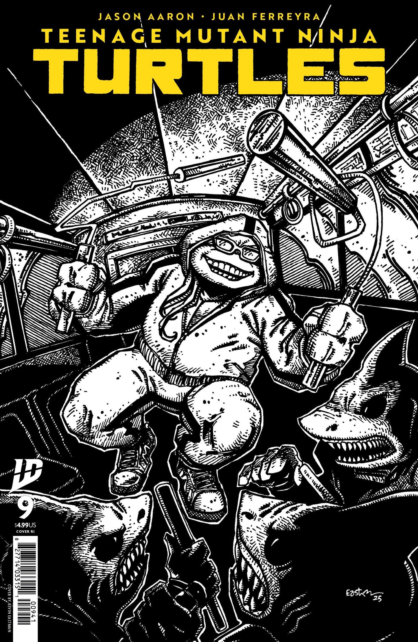 Teenage Mutant Ninja Turtles 2024 #9 10 Copy Eastman Black & White