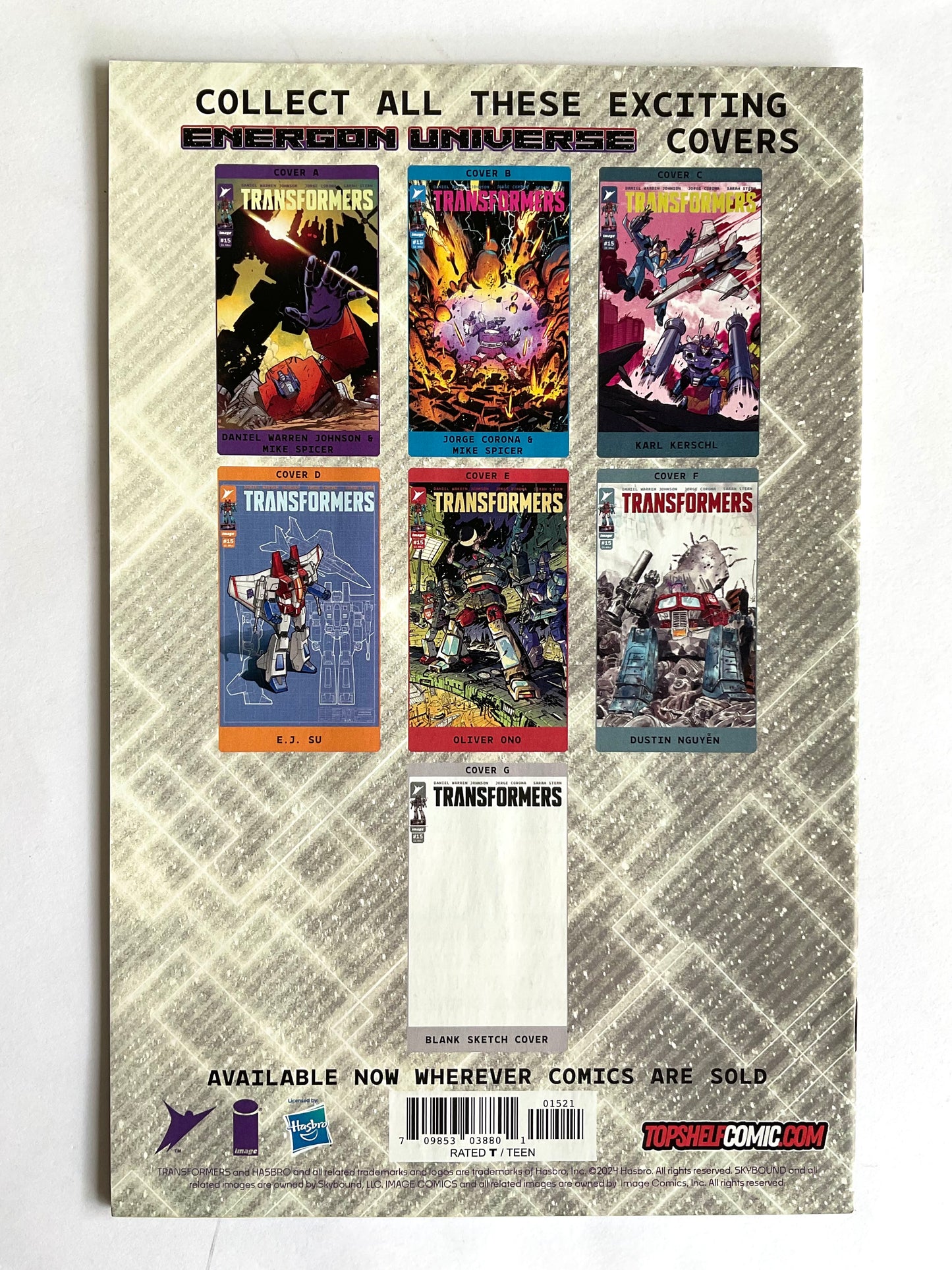 Transformers #15 Top Shelf Comic Mystery Packs Livio Ramondelli Virgin Variant