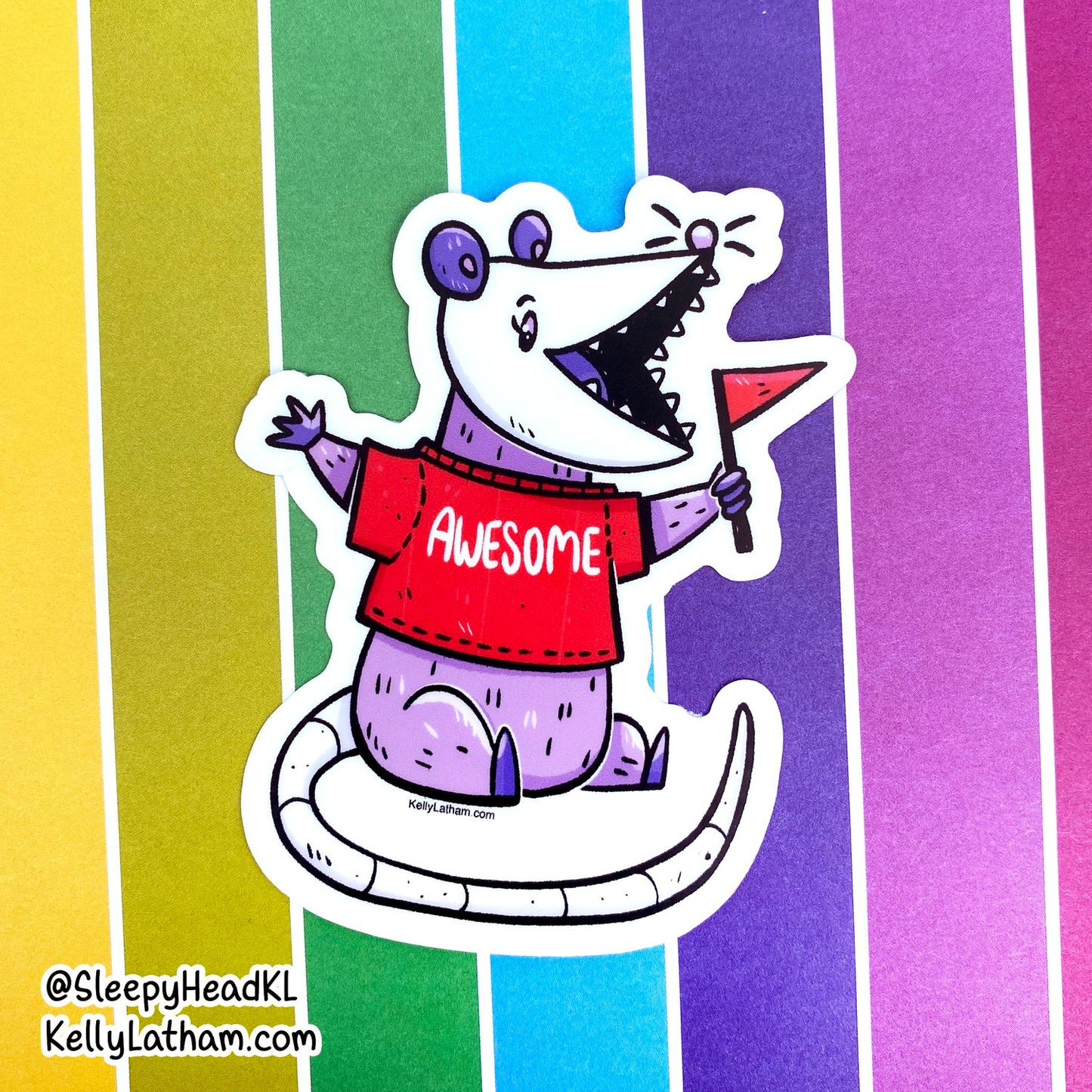 Awesome Opossum Sticker