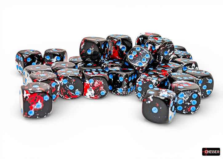 Chessex Dice - Brush Dark Side Blue (16mm Dice)