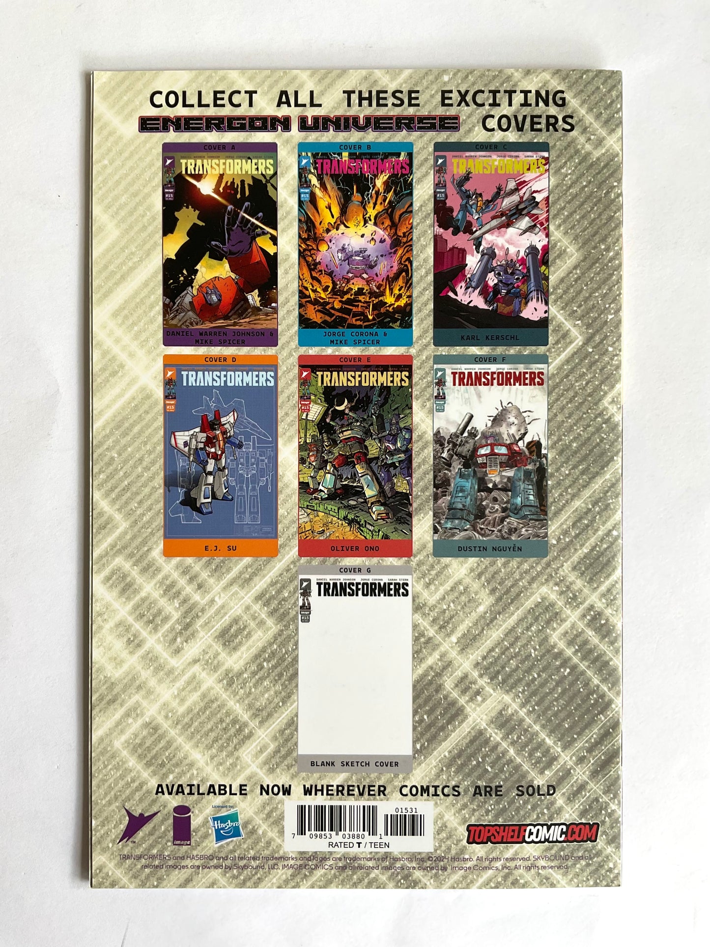 Transformers #15 Top Shelf Comic Mystery Packs Livio Ramondelli Virgin Foil Variant
