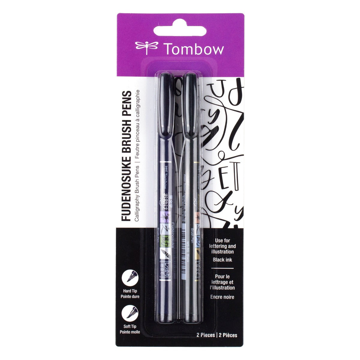 Tombow Fudenosuke Brush Pen 2 Pack