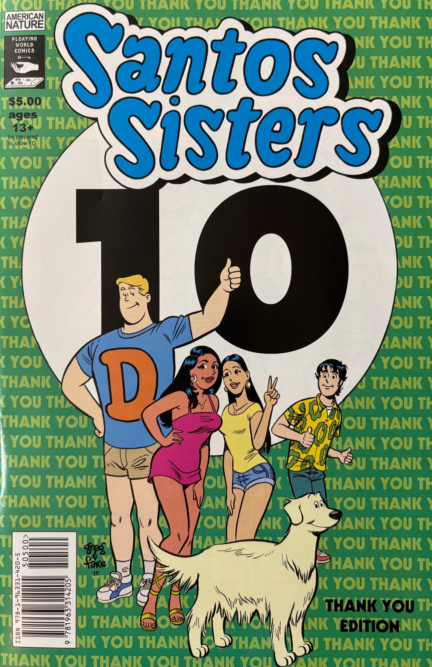Santos Sisters #10 Cover B Thank You Edition