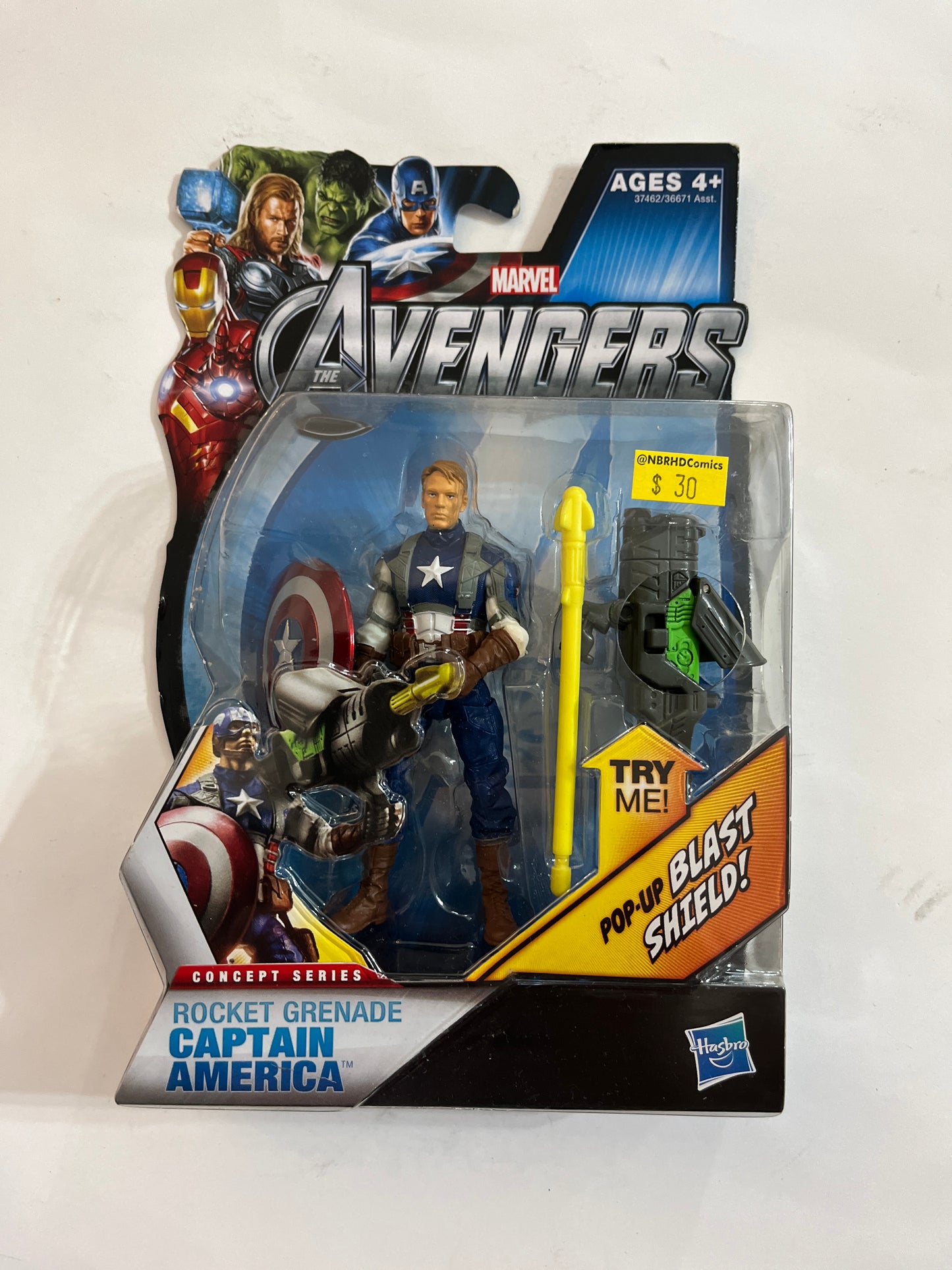 Marvel Avengers Concept Series: Rocket Grenade Captain America (Maskless) Action Figure