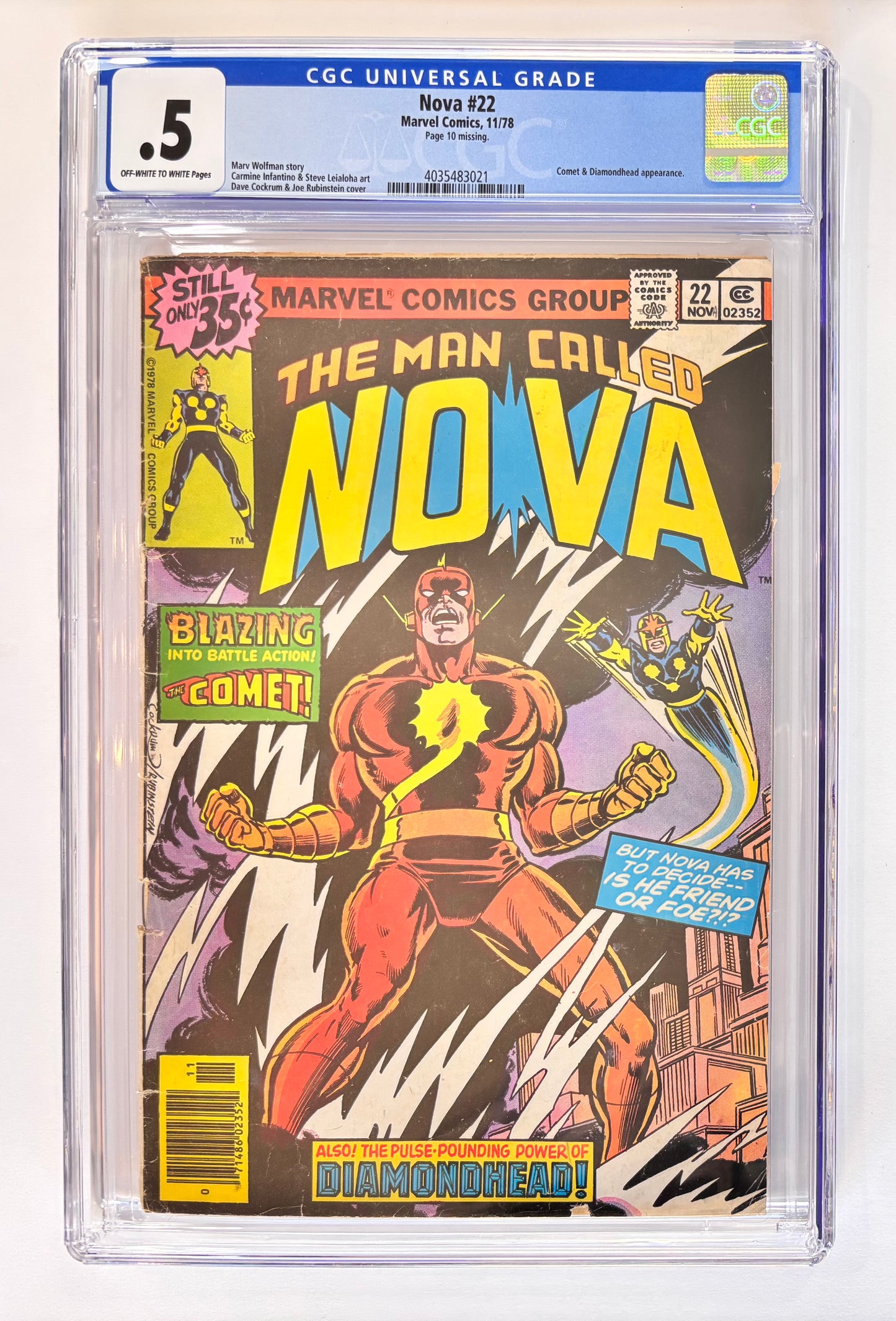 Nova #22 (1978) CGC Graded 0.5