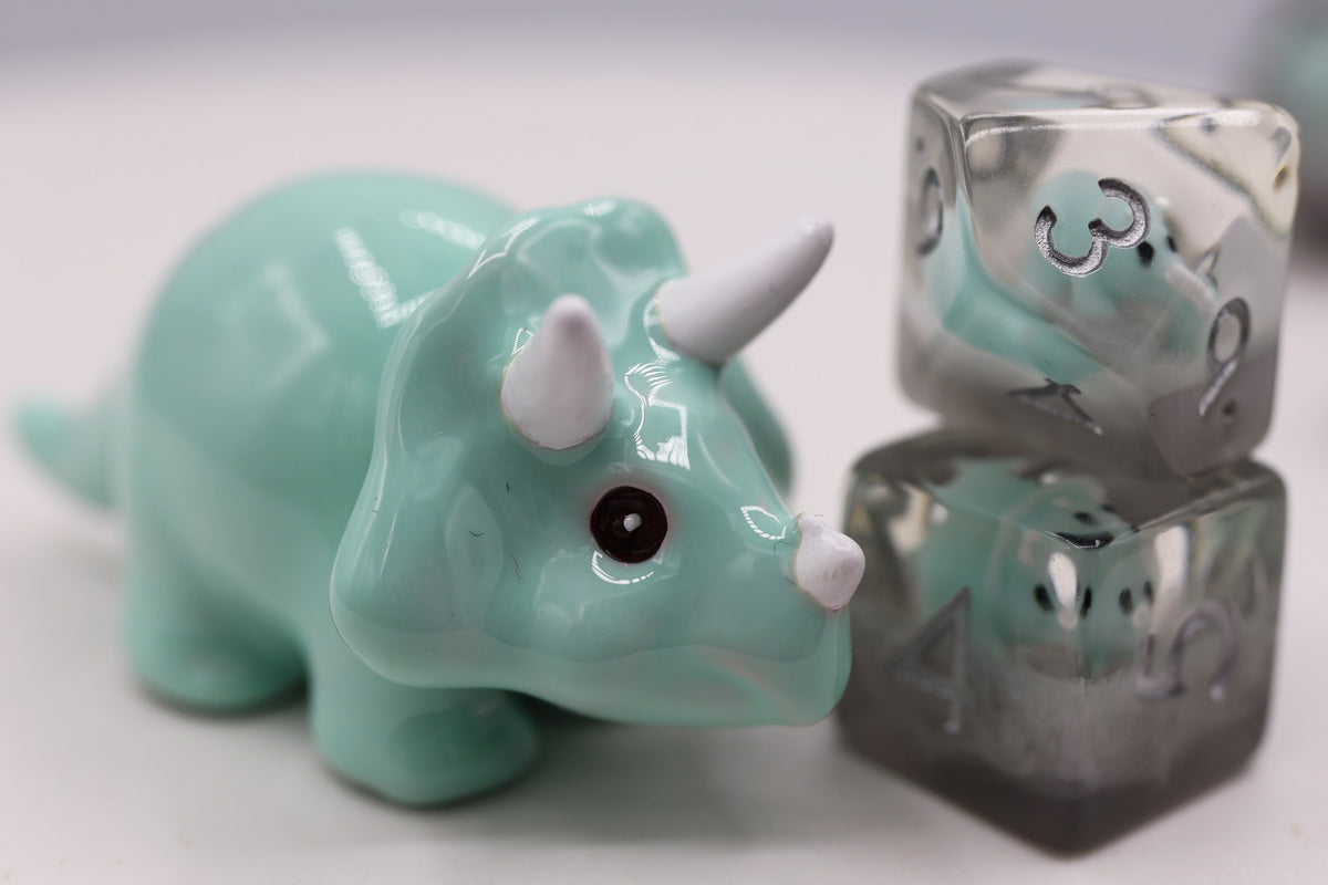 Baby Triceratops RPG Dice Set