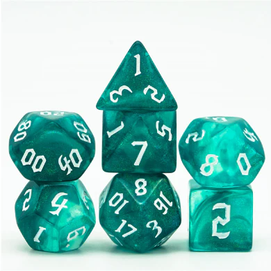 Ocean Elemental RPG Dice Set