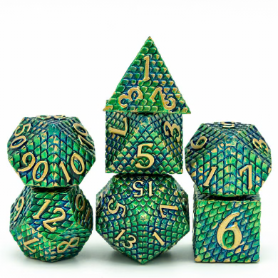 Dragon Scale Venom Metal Dice Set