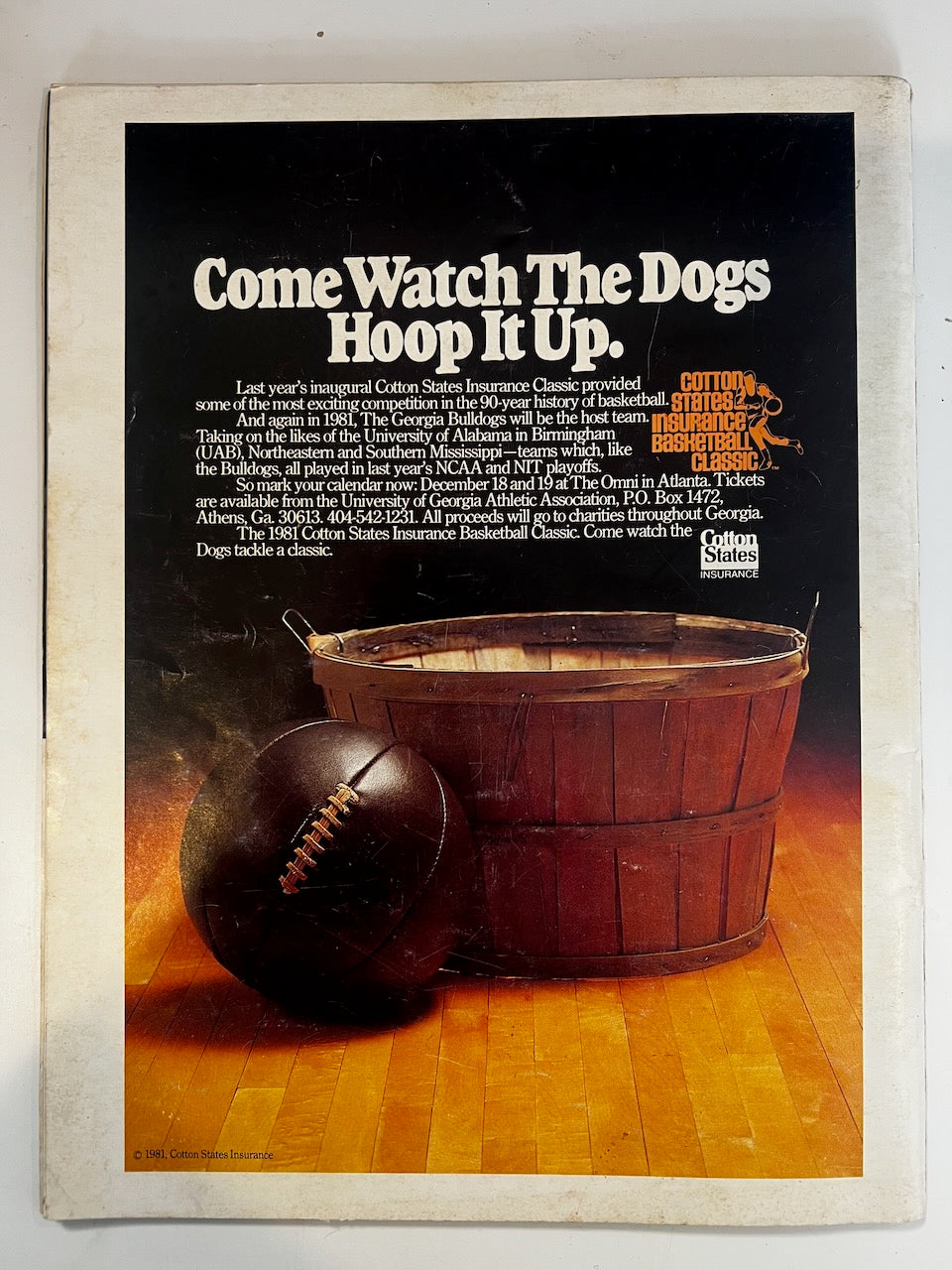 University of Georgia Program Sep 26 1981 USC UGA
