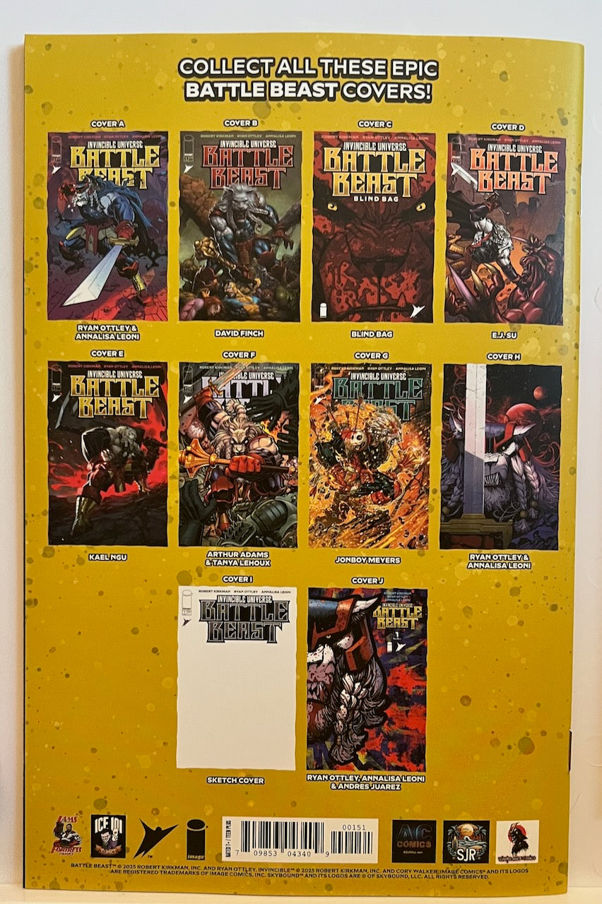 Invincible Universe Battle Beast #1 Bloody Spot Foil Virgin Variant