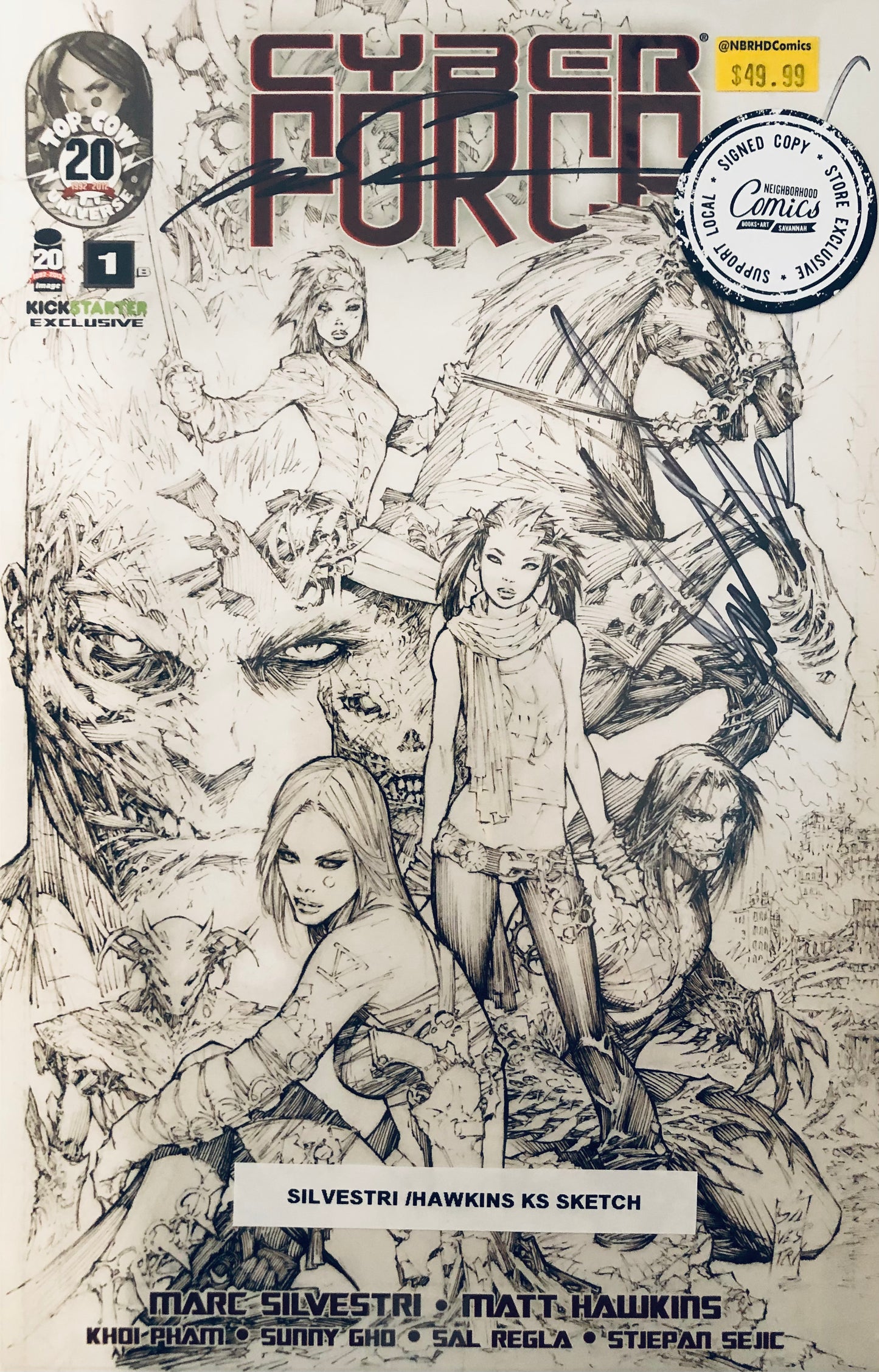Cyber Force #1 Kickstarter Exclusive Sketch Variant (Signed)