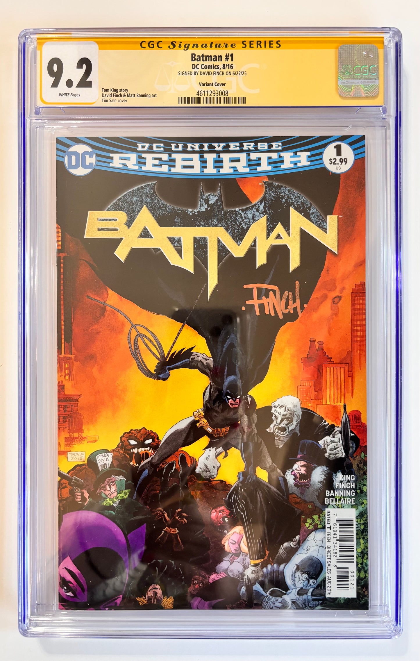 Batman (2016) #1 Cvr B CGC Graded 9.2 [SIGNED]