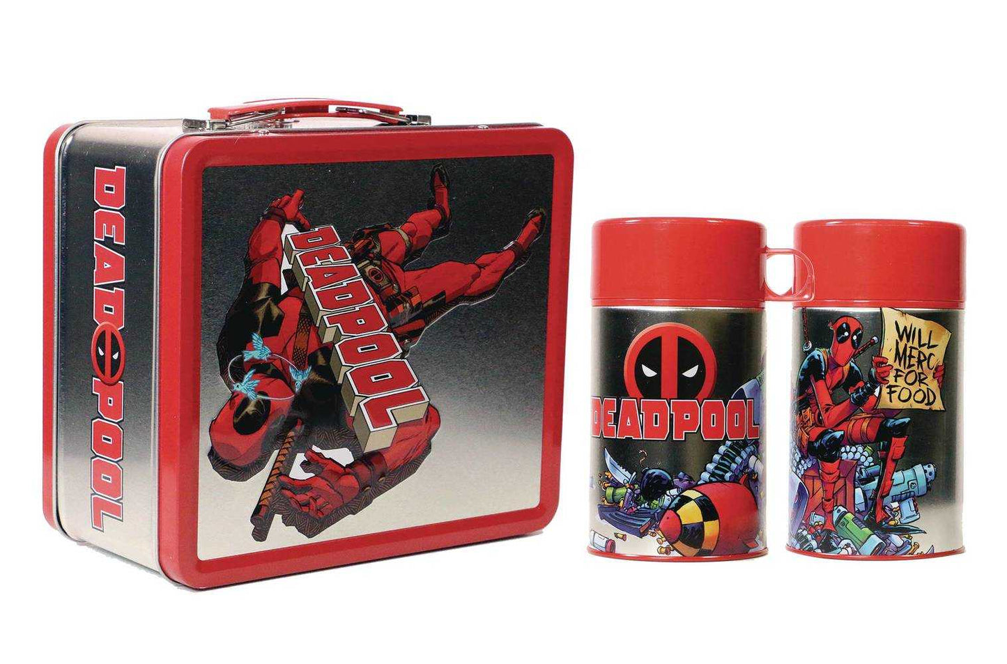 Tin Titans Marvel Deadpool Previews Exclusive Lunchbox & Bev Container