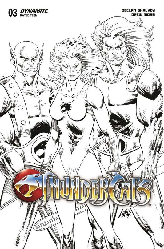 Thundercats #3 Cover Y 10 Copy Variant Edition Liefeld Black & White
