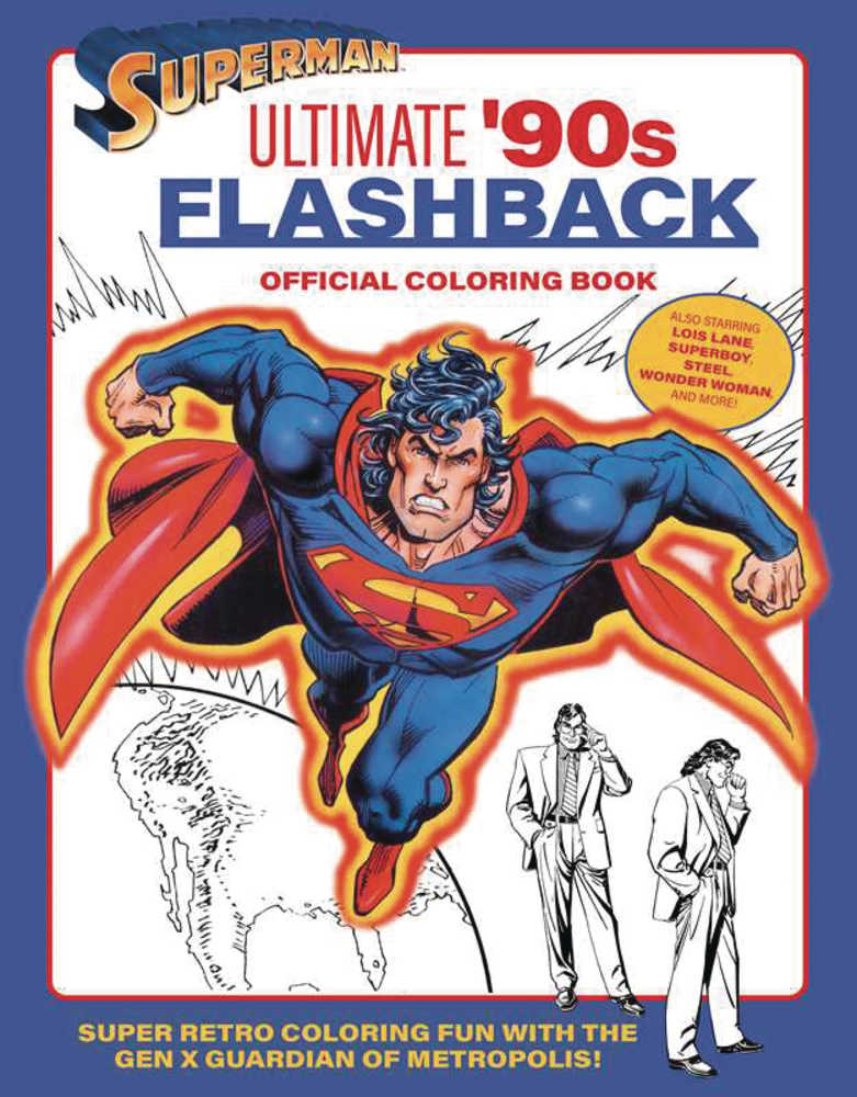 Superman Ultimate 90 S Flashback Off Coloring Book Softcover