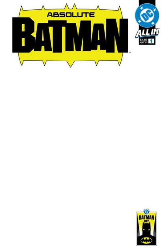Batman Day 2025   Absolute Batman #1 Cover C Blank Variant