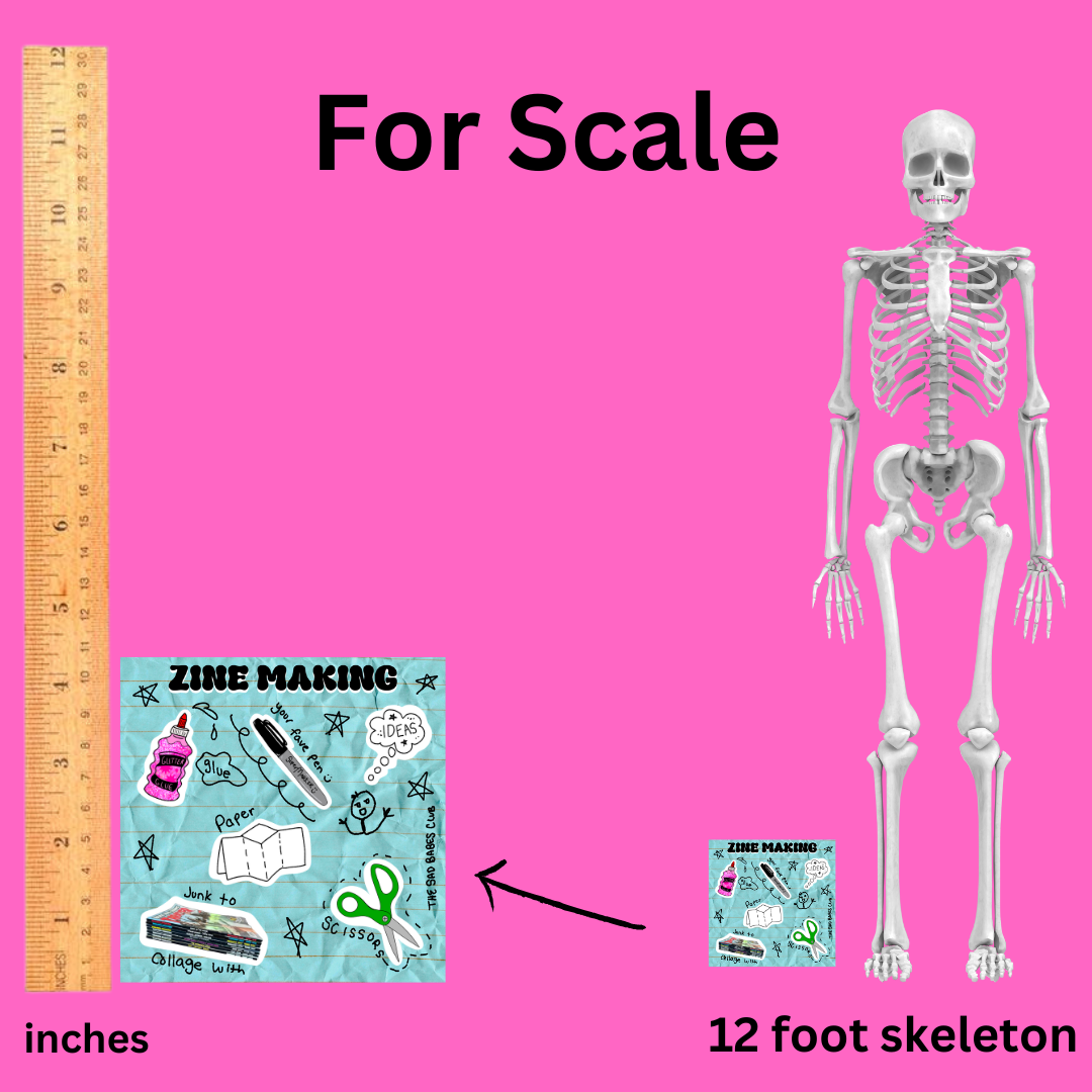 Zine Making Sticker Sheet