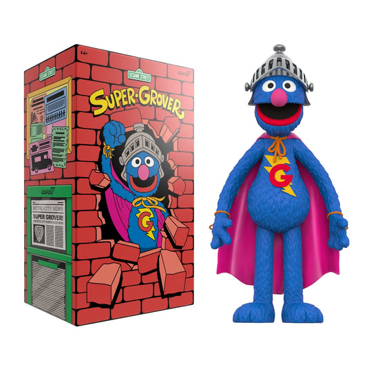 Sesame Street Supersize Vinyl Figure Super Grover Action Figure  (