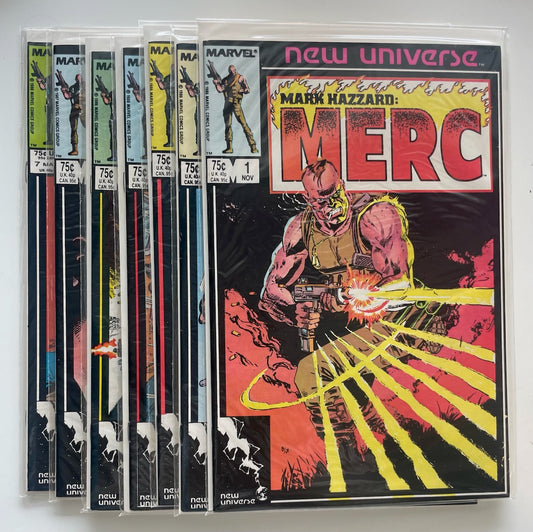 New Universe Mark Hazzard: Merc #1-7 Set