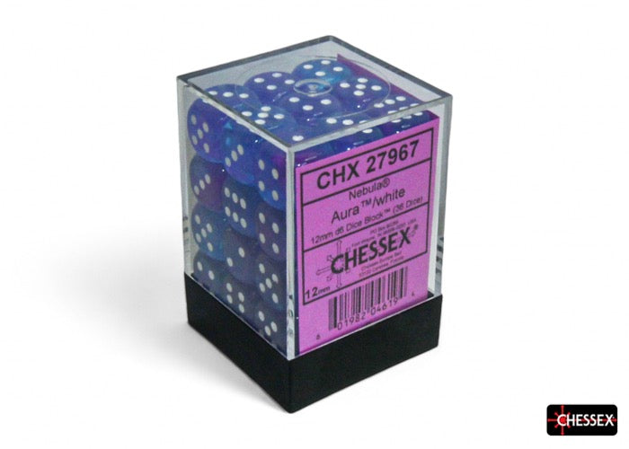 Chessex Dice - Nebula Aura White (16mm Dice)