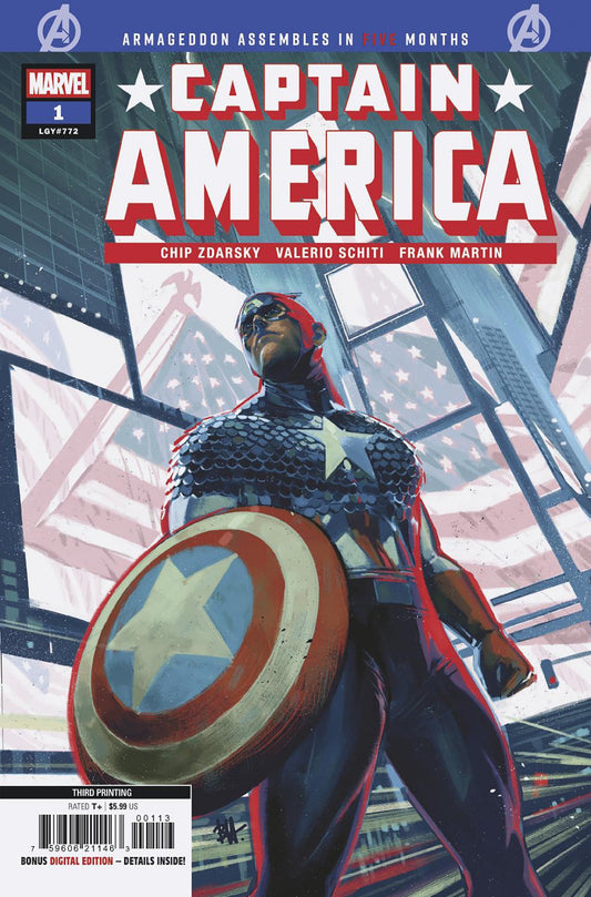 Captain America #1 Ben Harvey 3rd Printin Variant
