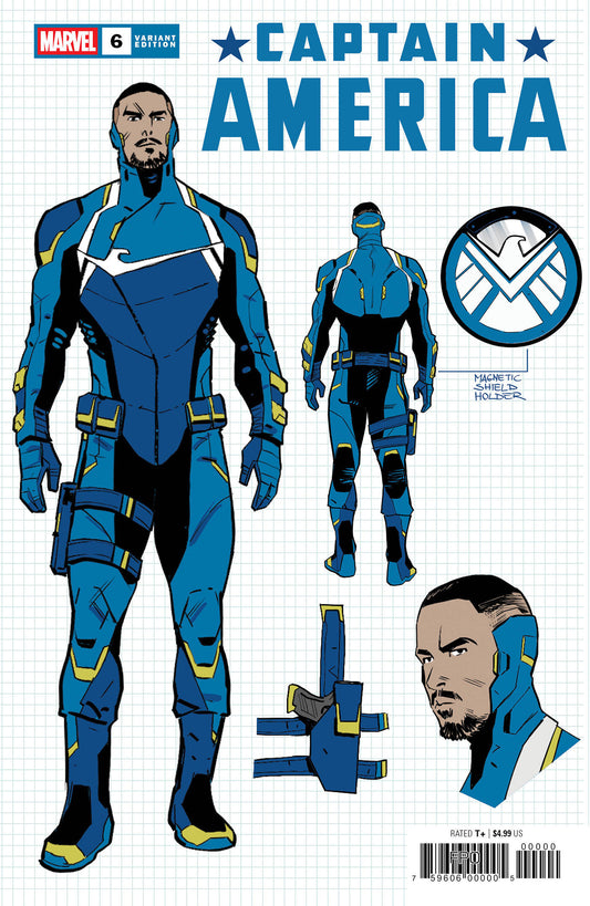 Captain America #6 Valerio Schiti 1:10 Design Variant