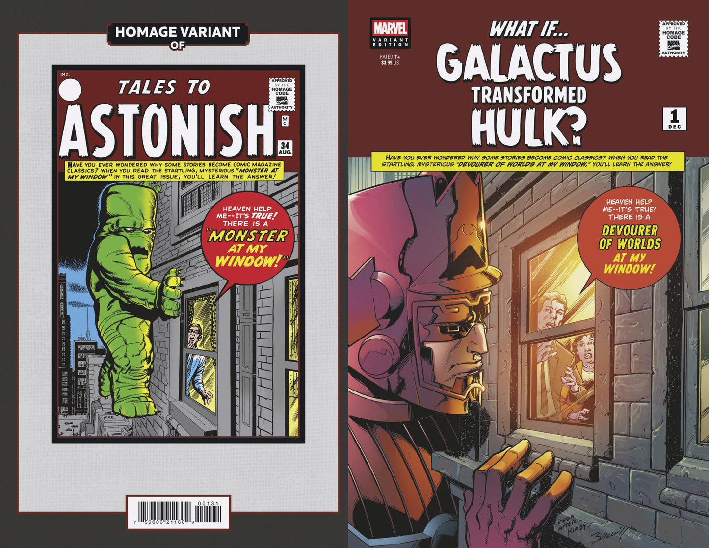 What If...? Galactus: Galactus Transformed Hulk? #1 Mark Bagley Sci-Fi Homage Variant