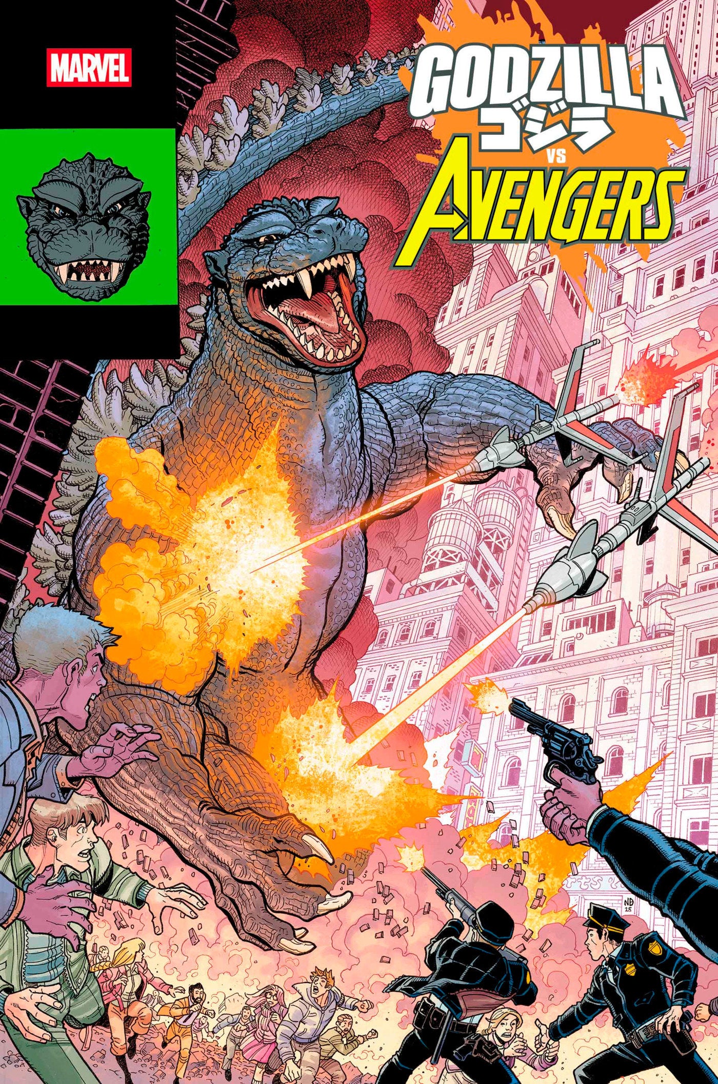 Godzilla vs. Avengers #1 Nick Bradshaw Monster Homage Variant