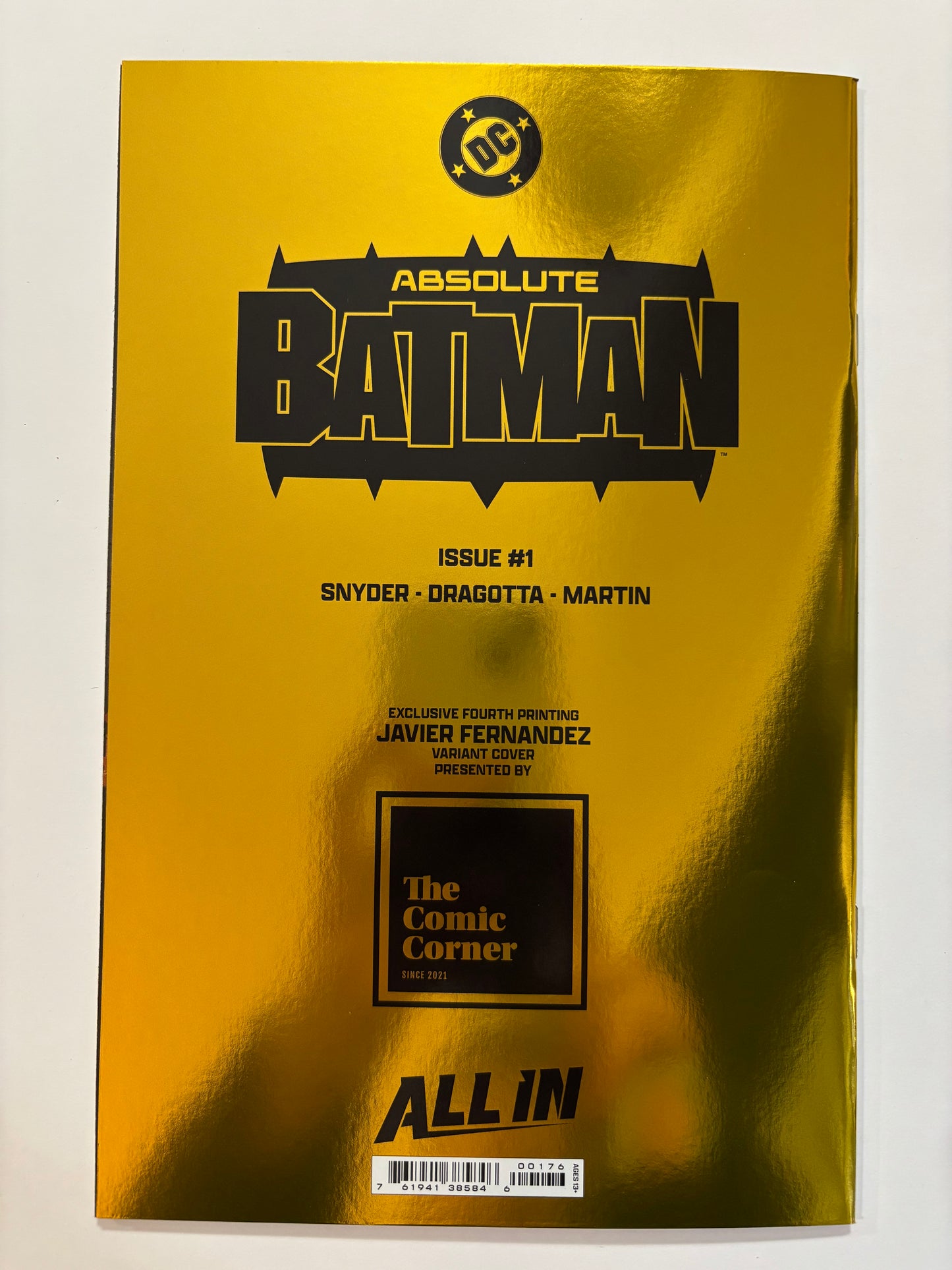 Absolute Batman (2024 Series) #1 Fourth Print Comic Corner Spot Foil Exclusive