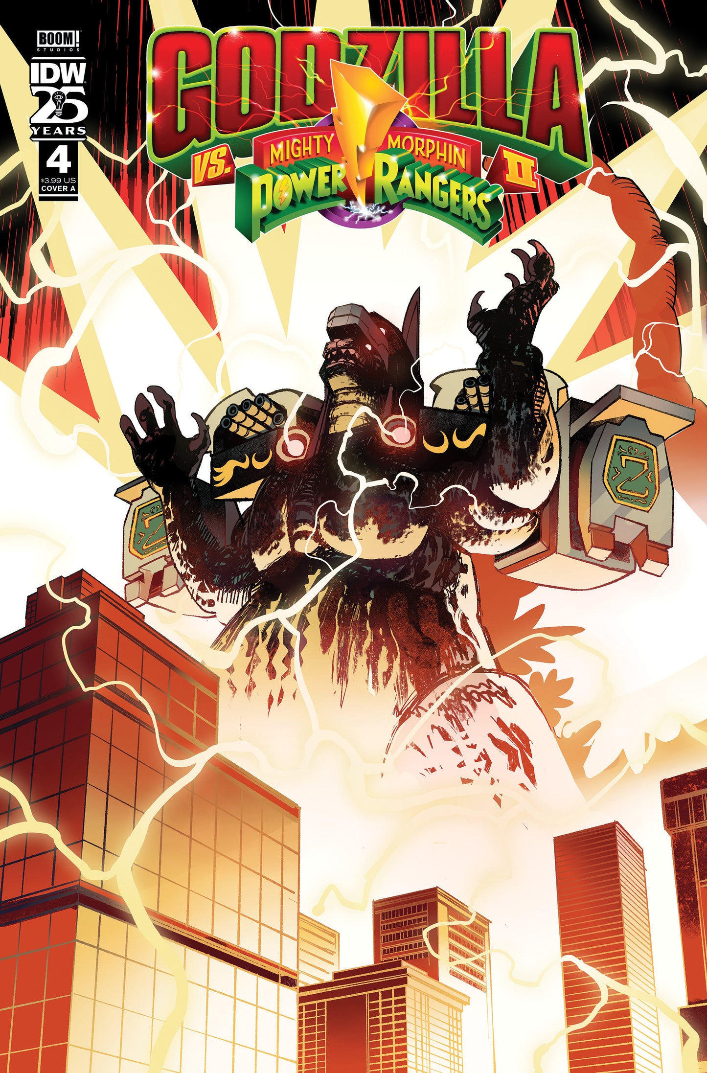 Godzilla vs. The Mighty Morphin Power Rangers II #4 Cover A (Rivas)