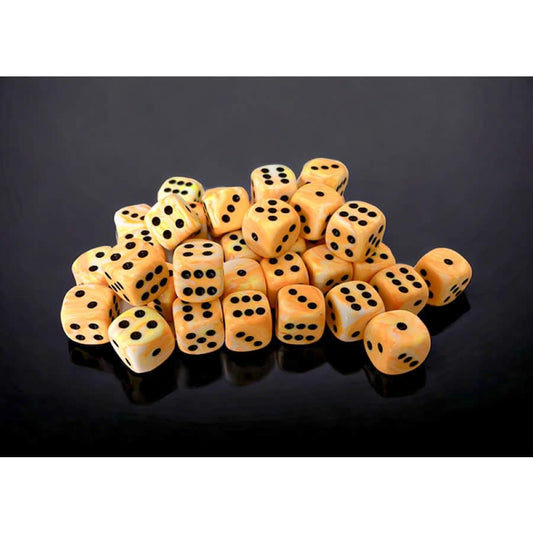 Chessex Dice - Festive Sunburst Black (16mm Dice)