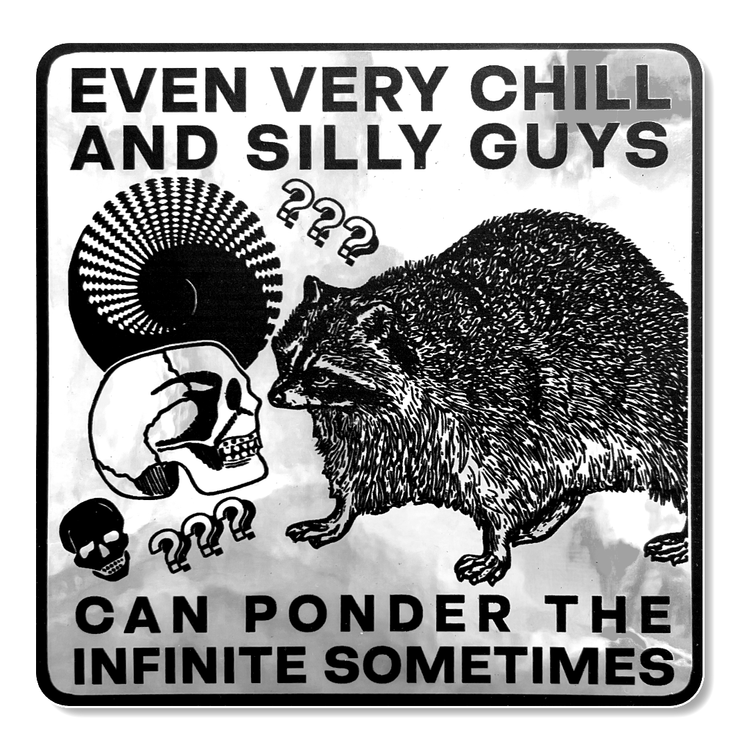 "Ponder the Infinite" Chrome Sticker