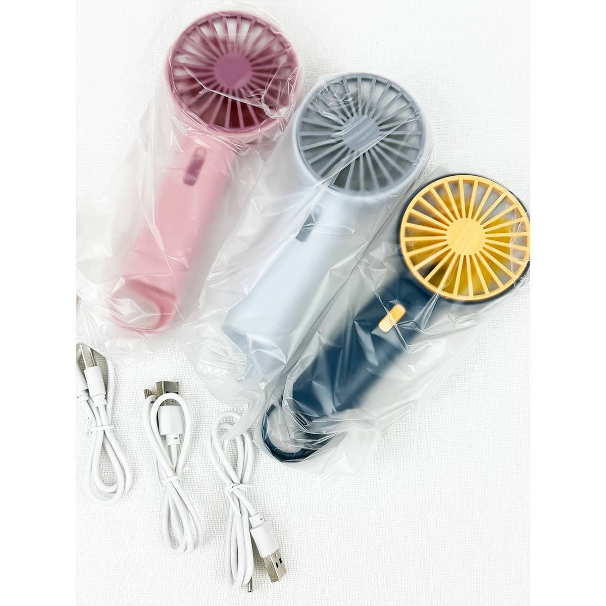 Portable Hand Fan with Pull out Stand: MIX COLOR