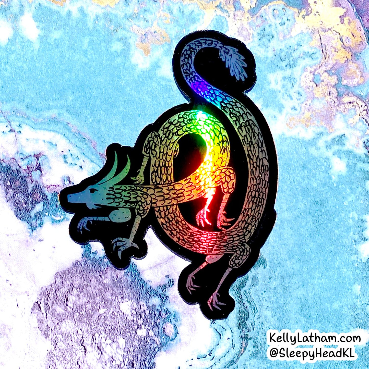 Holographic Dragon Sticker
