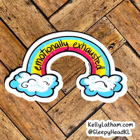 Emotionally Exhausted Rainbow Sticker