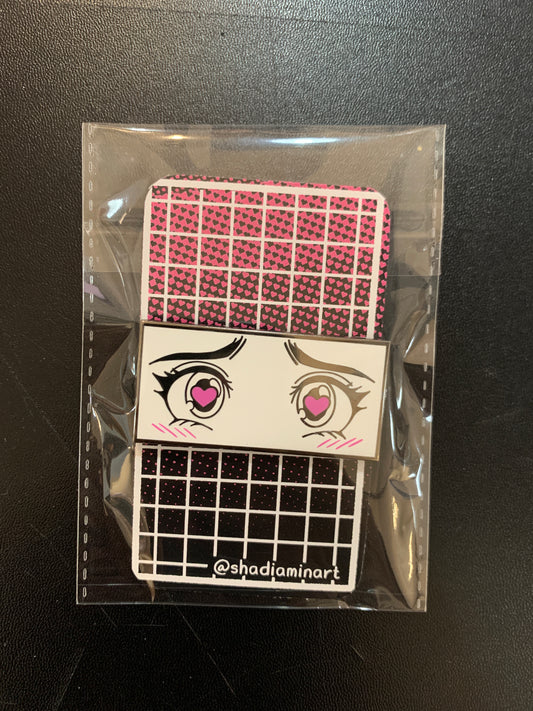 Heart Eyes Enamel Pin