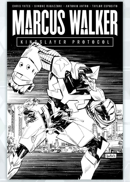 MARCUS WALKER: KINGSLAYER PROTOCOL Sean Murphy B&W Cover - Signed