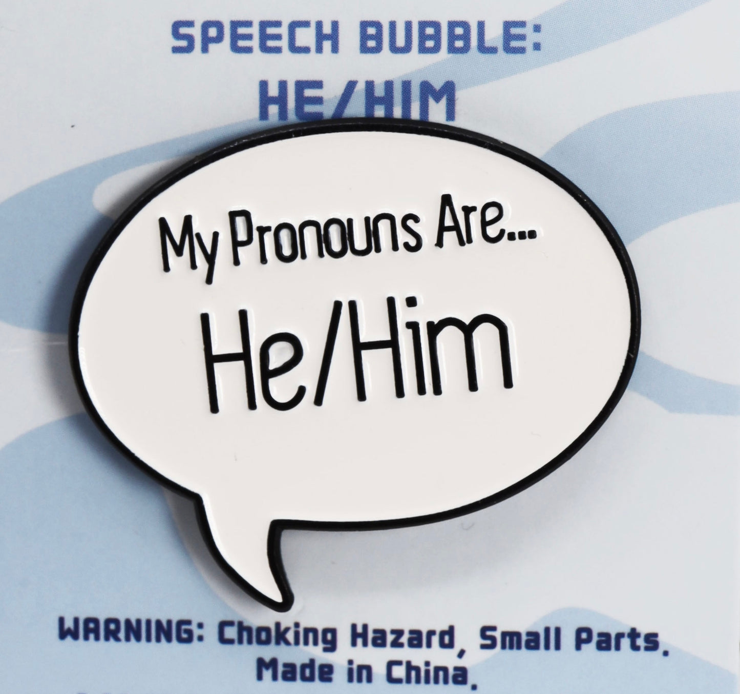 Speech Bubble Enamel Pin: Pronouns