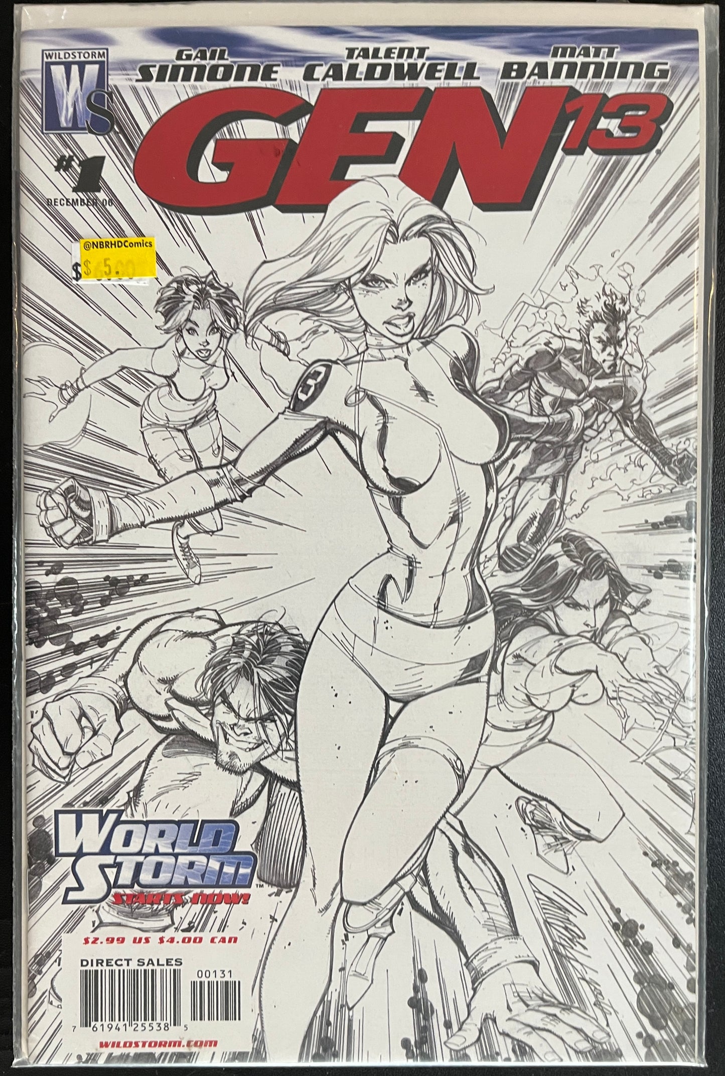 Gen13 #1 B&W 1:50 Variant