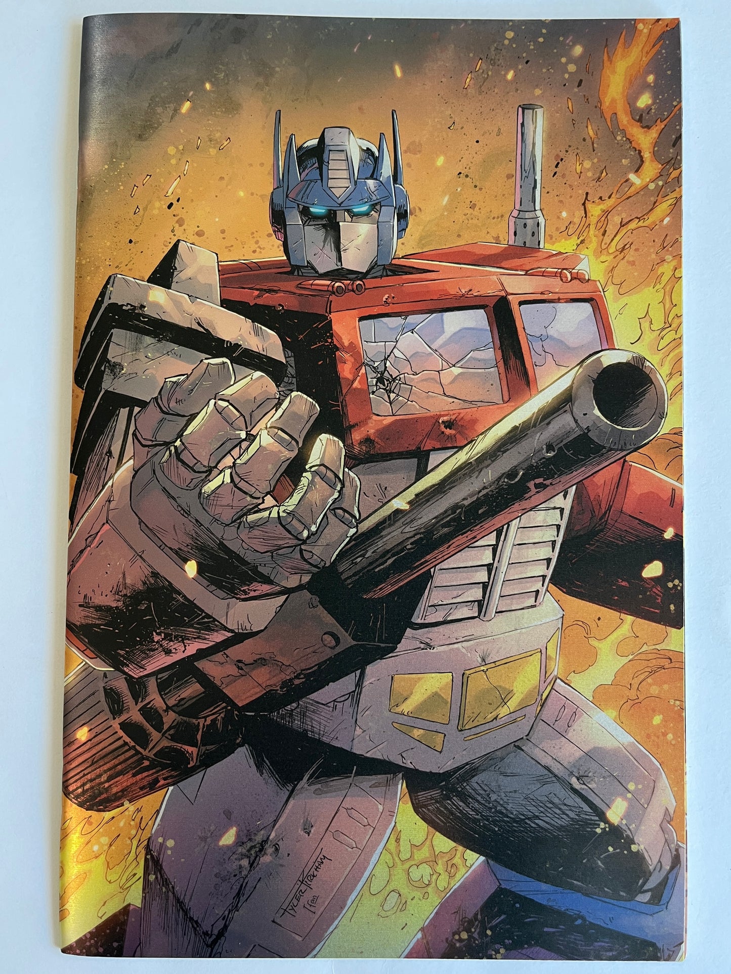 Transformers #15 TenFwd Comics Tyler Kirkham Foil Virgin Variant