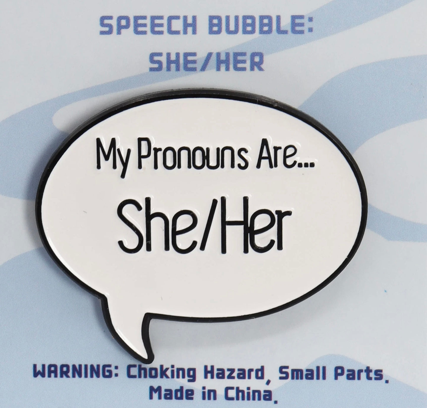 Speech Bubble Enamel Pin: Pronouns