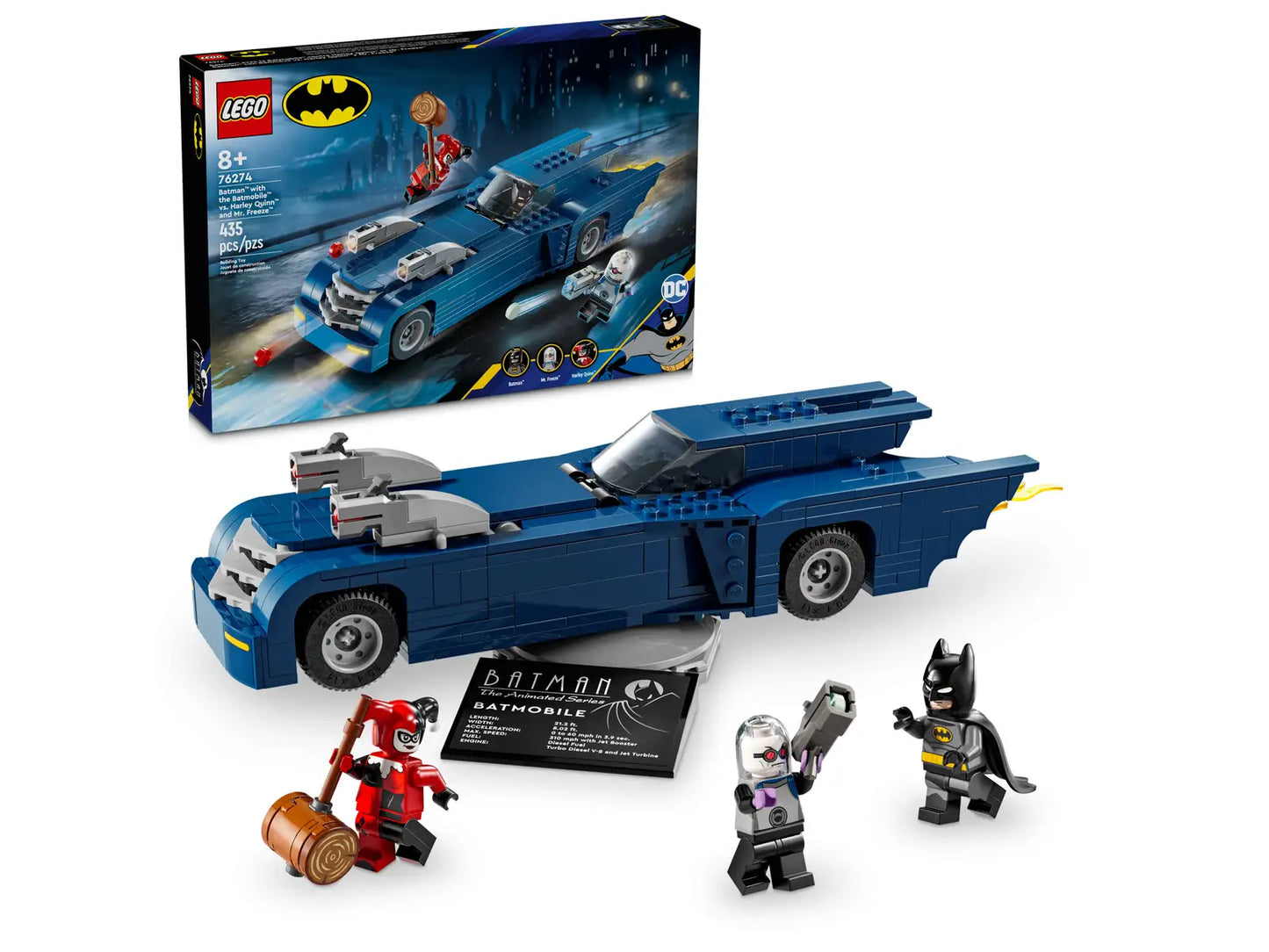 Batman With Batmobile vs Harley Quinn and Mr. Freeze