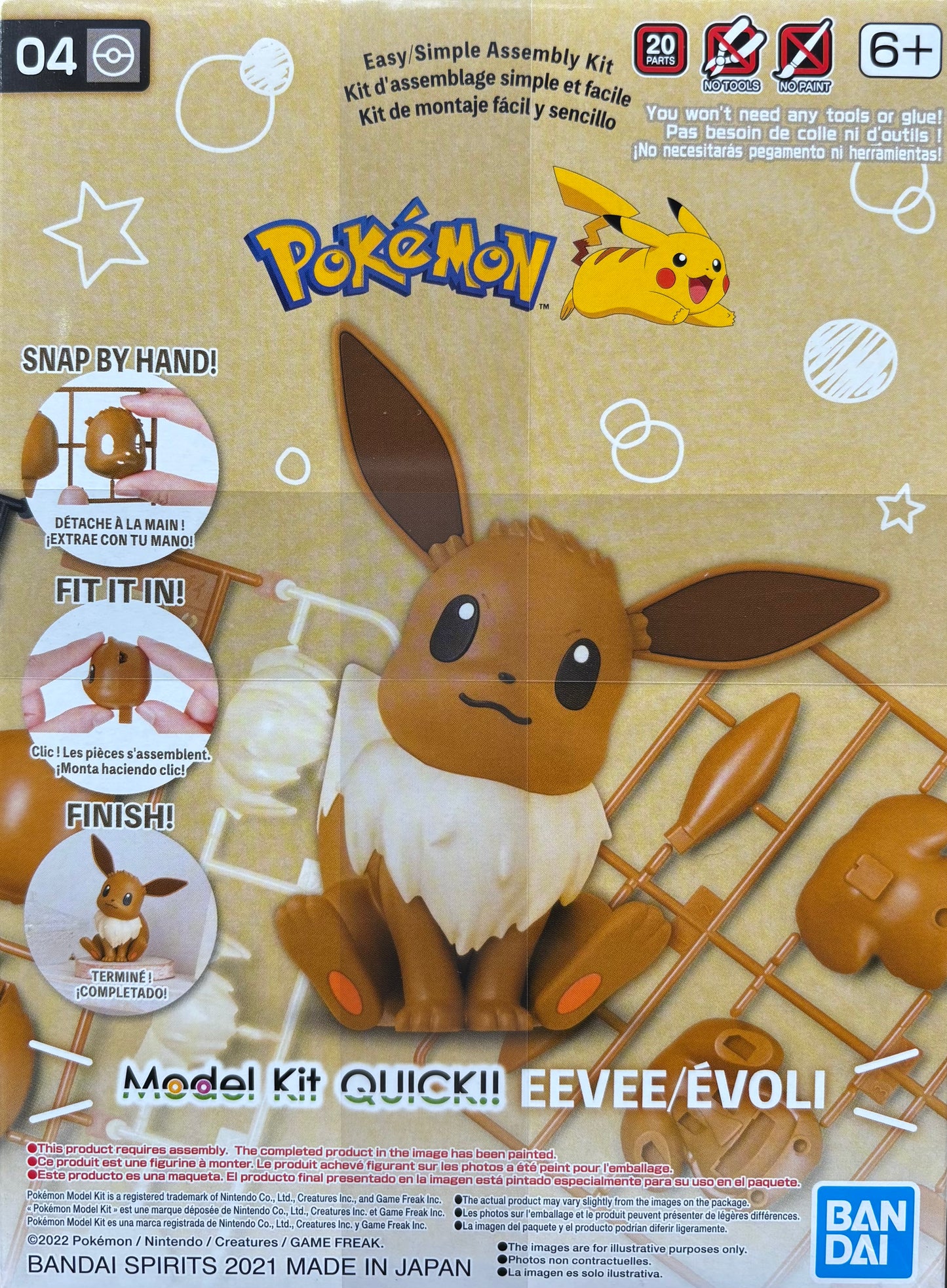 Bandai Quick Model #04 Pokemon Eevee Model Kit