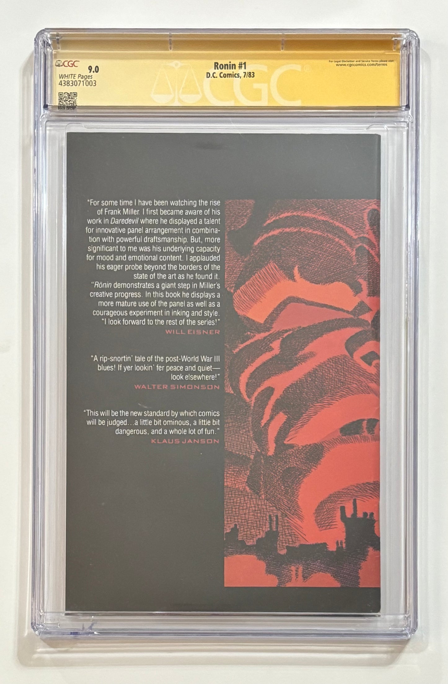 Frank Miller’s Ronin Book One & Three CGC Graded Set [SIGNED]